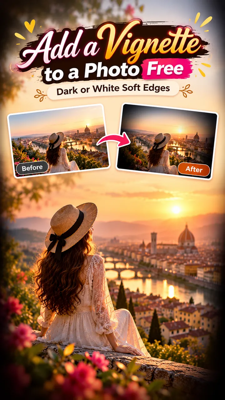 Add a Vignette to a Photo Free: Dark or White Soft Edges