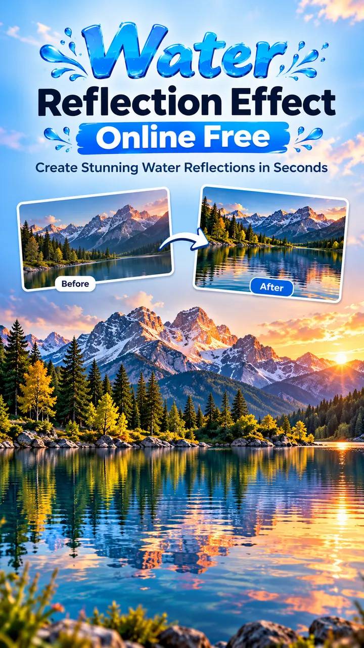 Water Reflection Effect Online Free: Lake Ripples or Glass Mirror