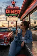 Classic Roadside Diner: AI Road Trip & Summer Drives example