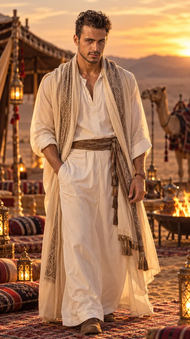Arabian Desert Fashion: AI Arabian Cultural & Fashio photo effect example 2