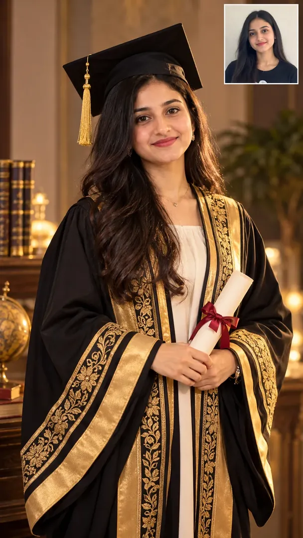 Bisht Ceremonial Portrait: AI Arabian Cultural & Fashion photo effect example 2