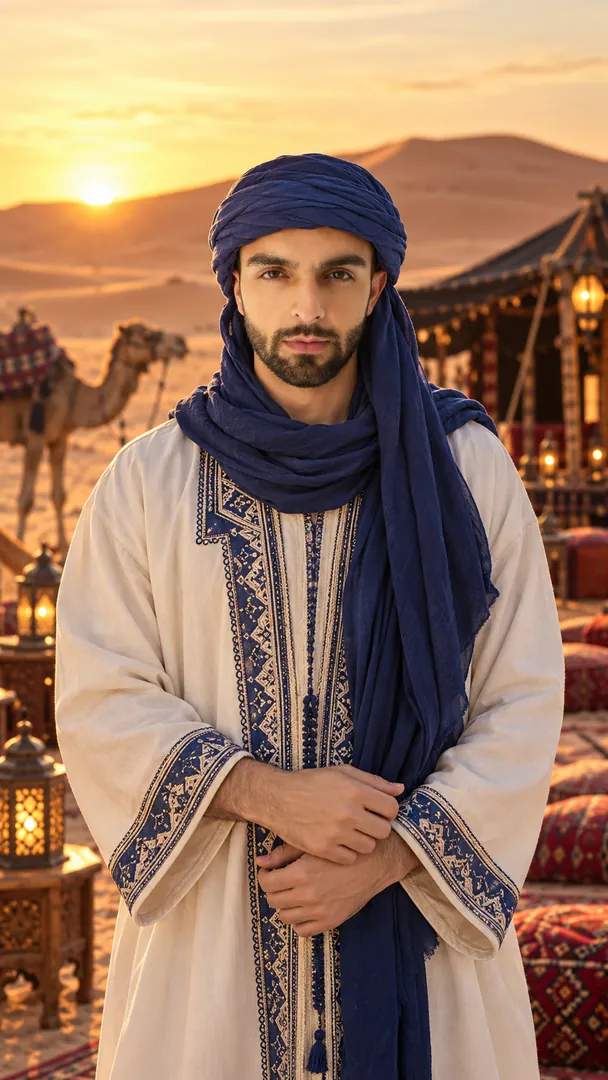 Arabian Desert Portrait: AI Arabian Desert photo effect