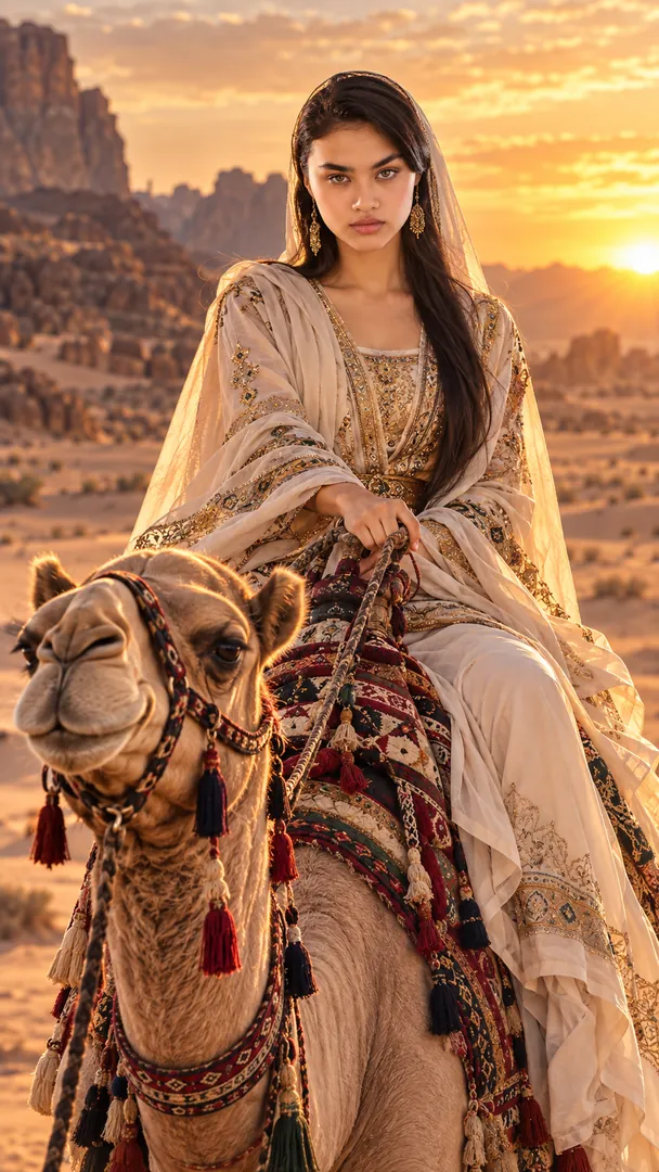 Camel Ride: AI Arabian Desert photo effect example 2