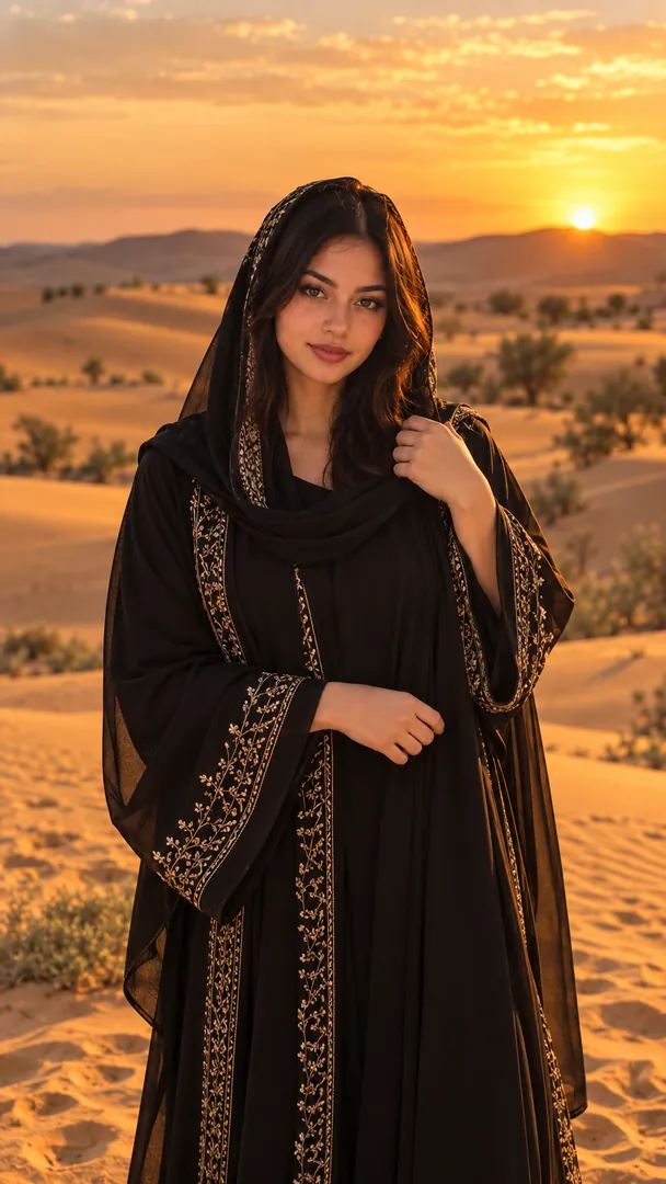 Emirati Desert Portrait: AI Arabian Desert photo effect example 2
