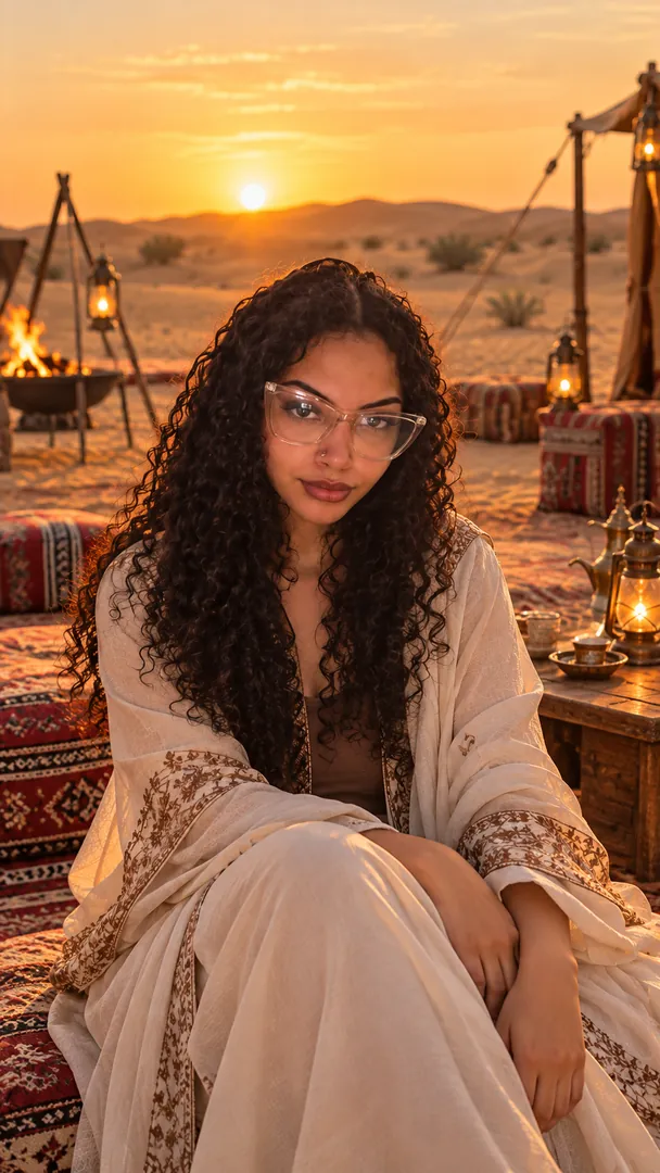 Emirati Desert Portrait: AI Arabian Desert photo effect