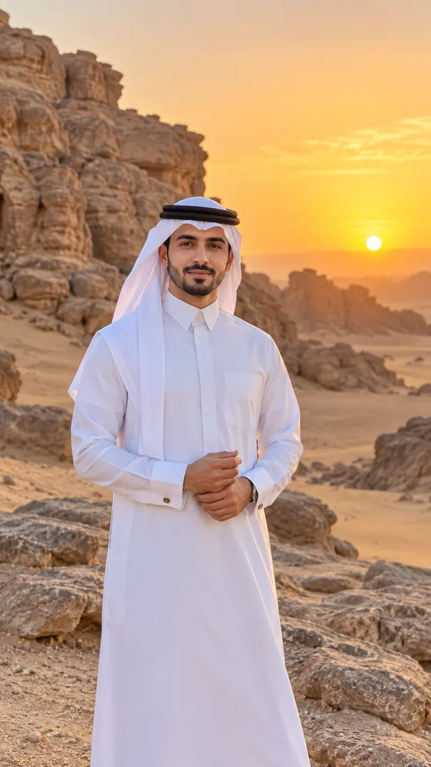 Qatar Desert Portrait: AI Arabian Desert photo effect