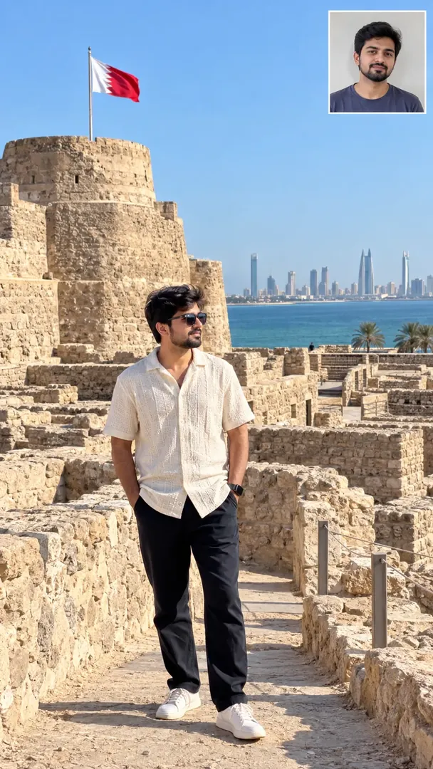 Bahrain Fort Heritage: AI Arabian Heritage photo effect example 1