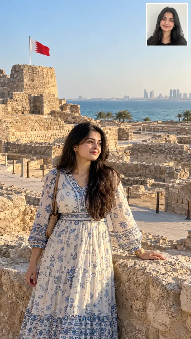 Bahrain Fort Heritage: AI Arabian Heritage photo effect example 2