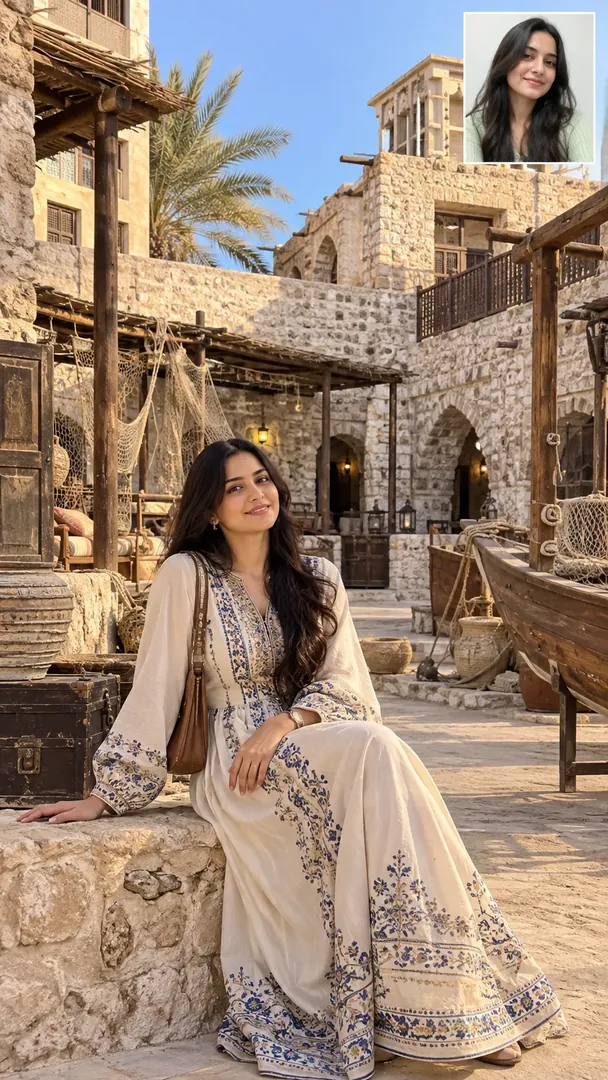 Old Kuwait Heritage: AI Arabian Heritage photo effect example 1