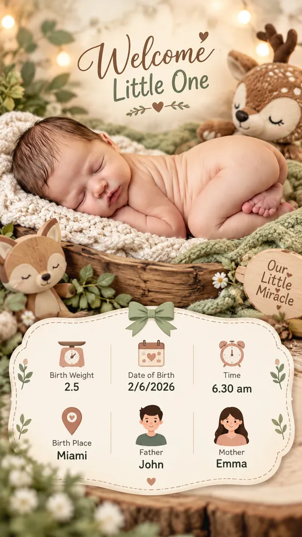 First Hello: AI Baby Photoshoot photo effect