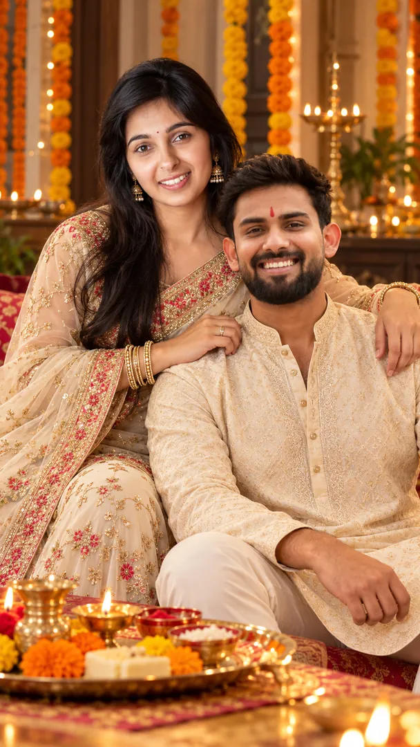 Bhai Dooj Traditional: AI Bhai Dooj photo effect