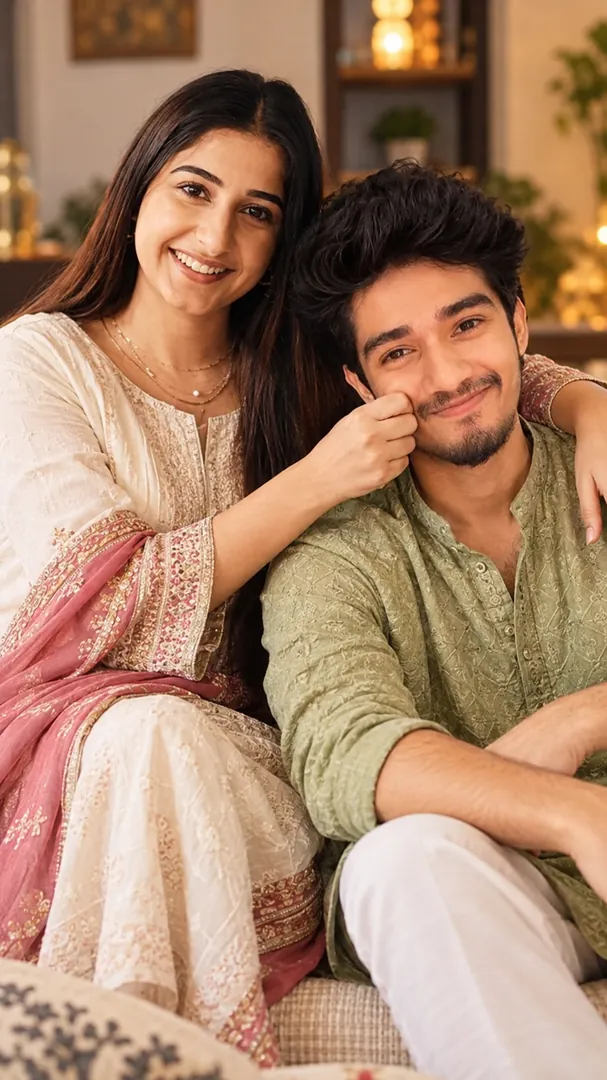 Candid Sibling Moments: AI Bhai Dooj photo effect