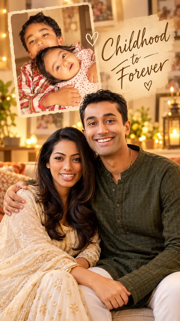 Childhood to Forever: AI Bhai Dooj photo effect example 2