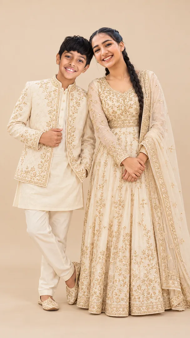 Minimalist Sibling Portrait: AI Bhai Dooj photo effect