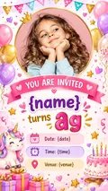 Birthday Invitation Card: AI Birthday Posters & Custom Wishes example