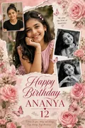 Floral Collage: AI Birthday Posters & Custom Wishes example