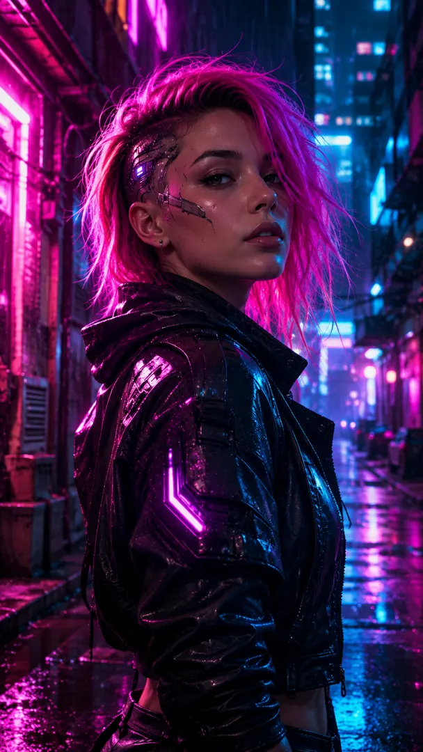 Cyberpunk Neon — AI photo example