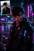 Cyberpunk Neon: AI Cartoon & Art Styles example