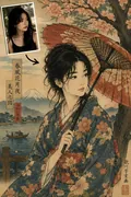 Ukiyo-e Woodblock: AI Cartoon & Art Styles example