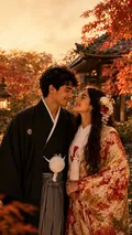East Asian Wedding: AI Couple Wallpapers example