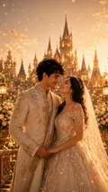 Fairytale Wedding: AI Couple Wallpapers example