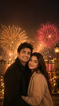 Night Celebrations: AI Couple Wallpapers example