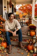 Autumn Porch: AI Cozy & Autumn Aesthetic example