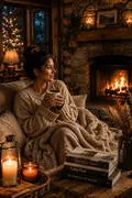 Fireplace Evening: AI Cozy & Autumn Aesthetic example