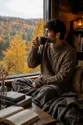 Cozy Morning Coffee: AI Cozy & Autumn Aesthetic example
