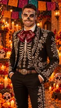 El Catrín Portrait: AI Day of the Dead example