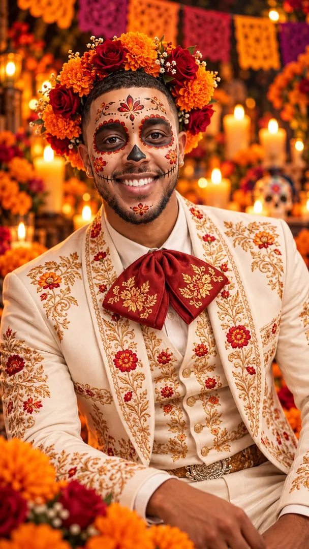 La Catrina Portrait: AI Day of the Dead photo effect example 2