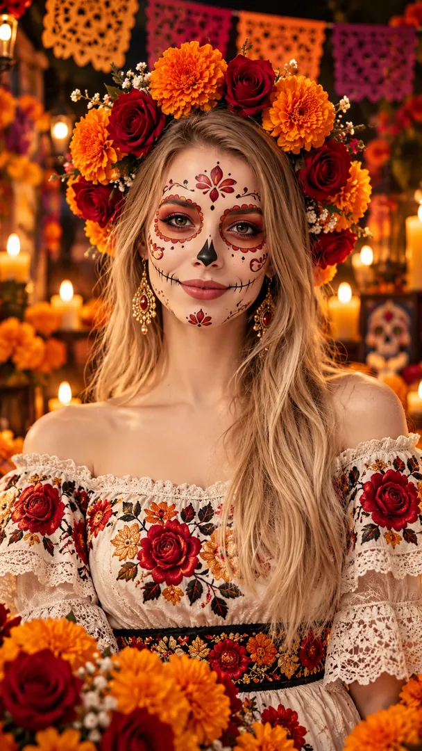 La Catrina Portrait: AI Day of the Dead photo effect