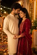 Diwali Couple Glow: AI Diwali example