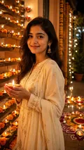 Diya Wall Portrait: AI Diwali example