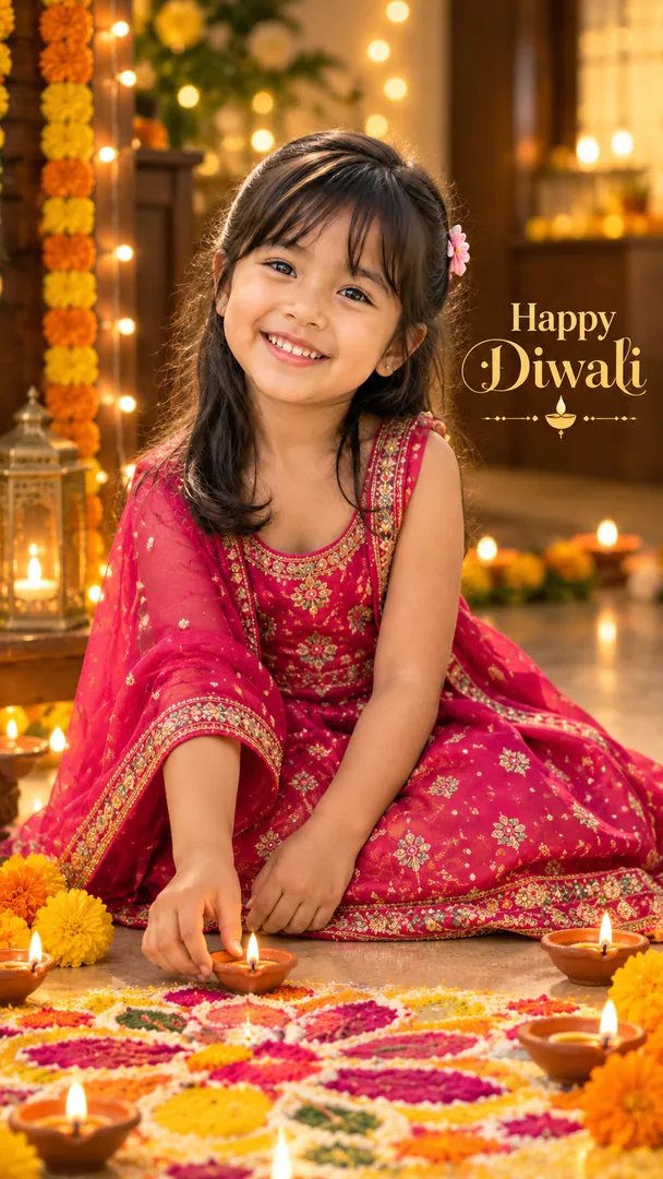 Little Diya Lighter: AI Diwali photo effect