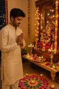 Lakshmi Puja at Home: AI Diwali example