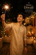 Sparkler Night: AI Diwali example