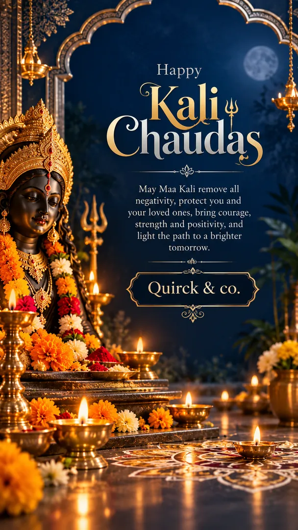 Kali Chaudas Greeting Card: AI Diwali photo effect