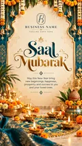 New Year Greeting Card: AI Diwali example