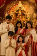 Family Ashtami Anjali: AI Durga Puja example