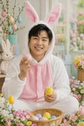 Easter Bunny Portrait: AI Easter example