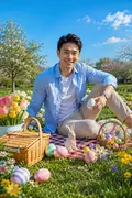 Easter Picnic: AI Easter example