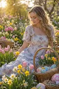 Spring Garden Easter: AI Easter example
