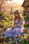 Whimsical Easter Wonderland: AI Easter example