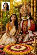 Kathakali Onam Celebration: AI Festival Collection example
