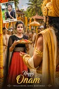 King Mahabali's Welcome: AI Festival Collection example