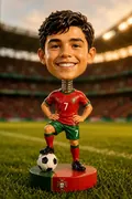 Bobblehead Star: AI Football Posters & Fan Art example