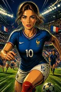 Comic Striker: AI Football Posters & Fan Art example