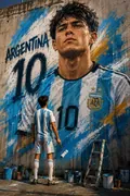 Stadium Mural Poster: AI Football Posters & Fan Art example