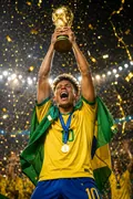 Champion's Lift: AI Football Posters & Fan Art example